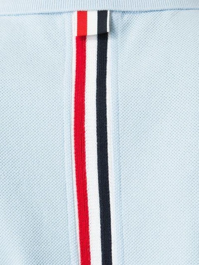 Shop Thom Browne Signature Stripe Polo Shirt In Blue