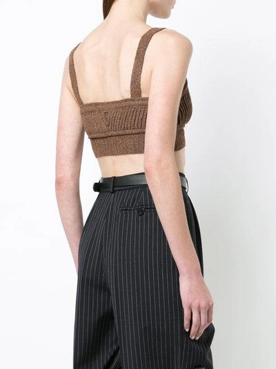 Shop Y/project Cropped Tank Top In Brown
