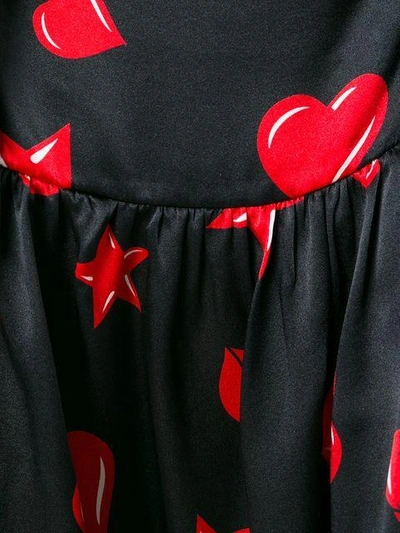Shop Moschino Heart Print Cardigan Dress