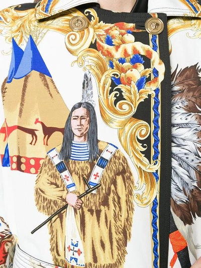 Shop Versace Native American Baroque Belted Coat