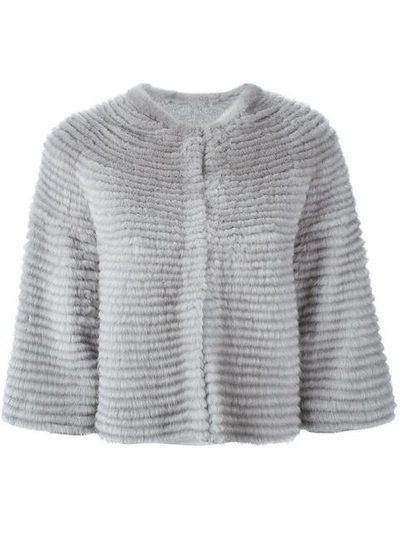 Shop Liska Cashmere Cropped Jacket - Grey