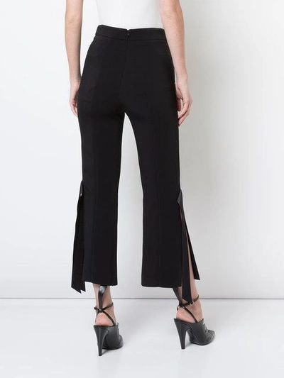 Shop Cushnie Et Ochs Cushnie Asymmetric Flared Trousers - Black