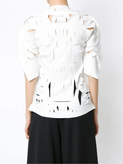 Shop Gloria Coelho Cut Out Details Blouse In White