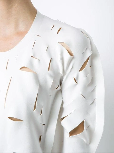 Shop Gloria Coelho Cut Out Details Blouse In White