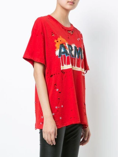Shop Amiri Oversized Army T-shirt  In Red