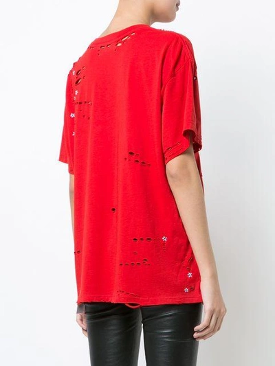 Shop Amiri Oversized Army T-shirt  In Red