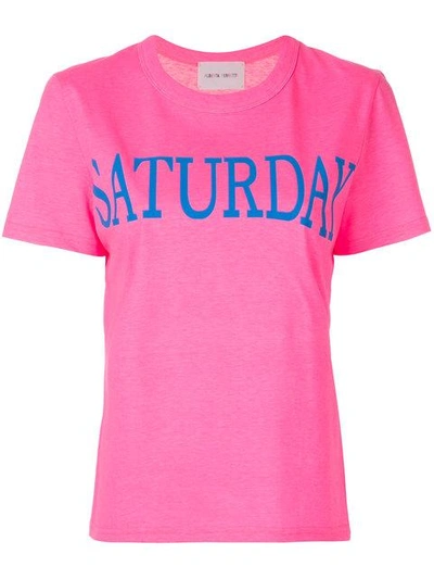 Shop Alberta Ferretti Saturday Print T-shirt - Pink