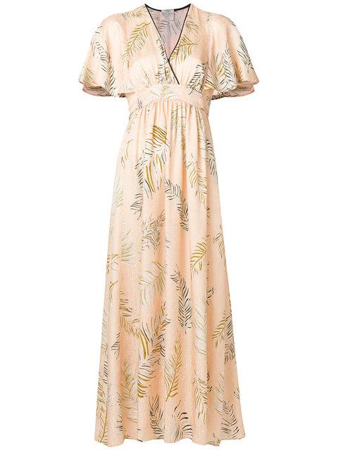 maxi dress with butterfly sleeves