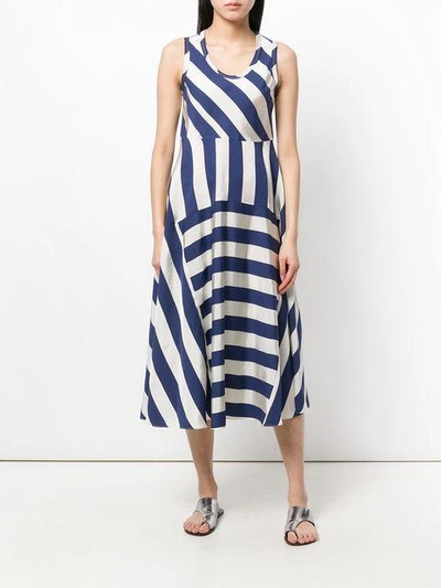Shop Aspesi Striped Midi Dress