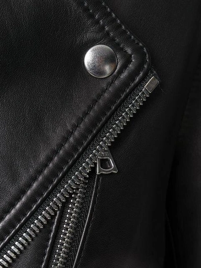 Shop Theory Long Leather Jacket - Black