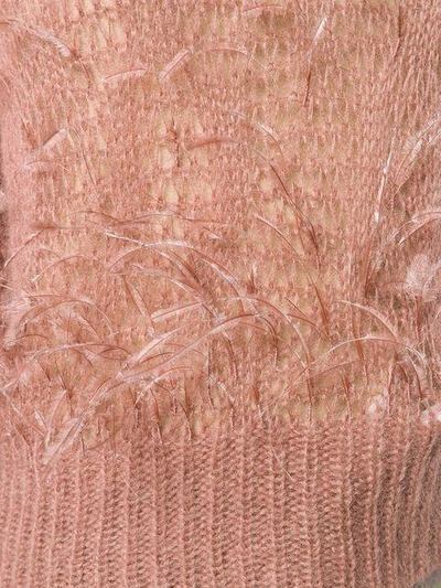 Shop N°21 Loose Weave Longsleeved Sweater In Pink