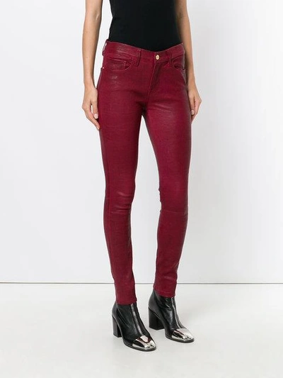 Shop Frame Skinny Leather Trousers