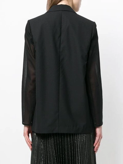 Shop Demoo Parkchoonmoo Sheer Sleeves Blazer - Black