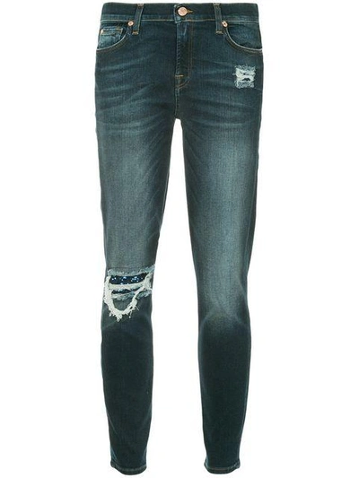 Shop 7 For All Mankind Slim-fit Distressed Jeans