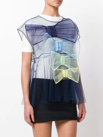 Shop Viktor & Rolf So Many Bows Top In Blue