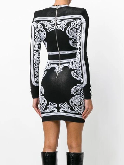 Shop Balmain Short Baroque Dress