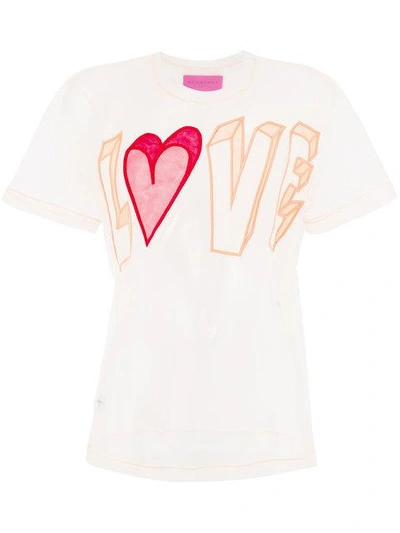 Shop Viktor & Rolf Love T-shirt In Pink