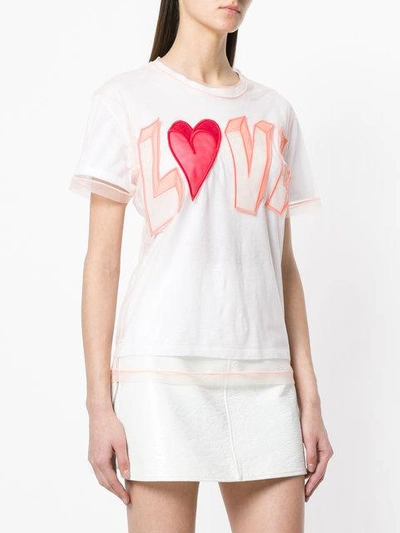 Shop Viktor & Rolf Love T-shirt In Pink