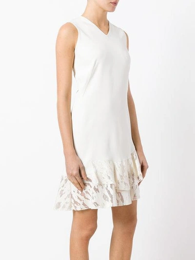 Shop D-exterior Frill-trim Shift Dress In White