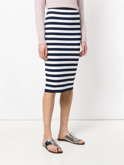 Shop Michael Michael Kors Striped Pencil Skirt - Blue