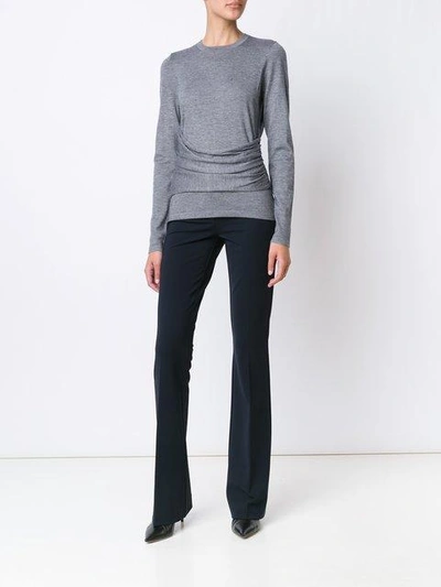 Shop Derek Lam Sasha Long Sleeve Top In Grey