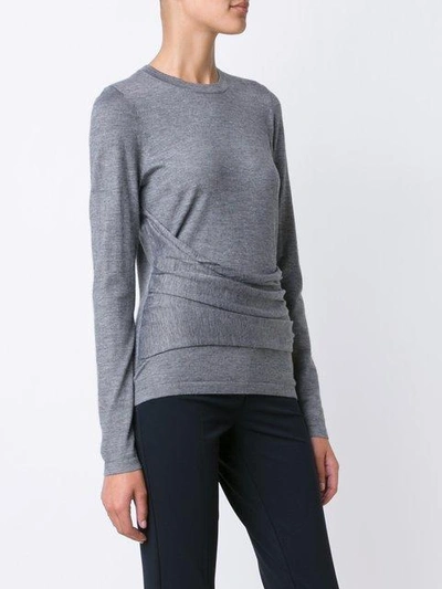 Shop Derek Lam Sasha Long Sleeve Top In Grey