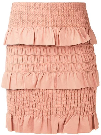 Shop Drome Ruffled Fitted Skirt In 4115