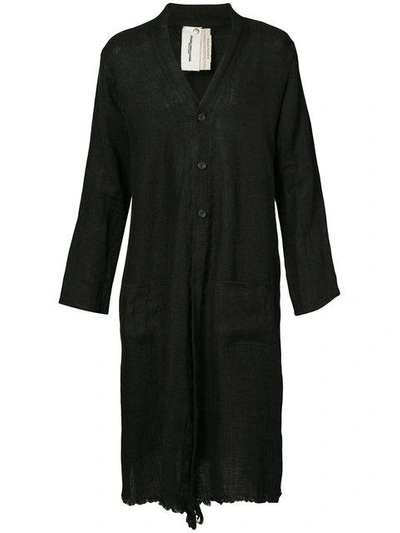 Shop Horisaki Design & Handel Long Buttoned Robe - Black