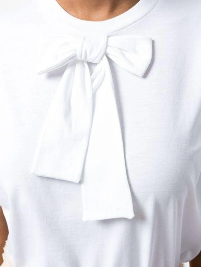 Shop Simone Rocha Bow Detail T-shirt In White