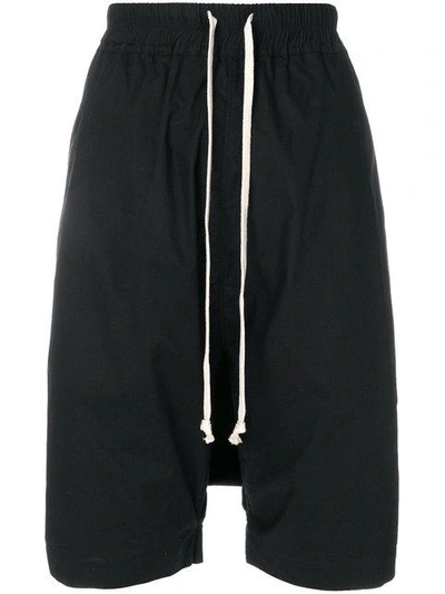 Shop Rick Owens Drkshdw Drawstring Knee-length Shorts - Black
