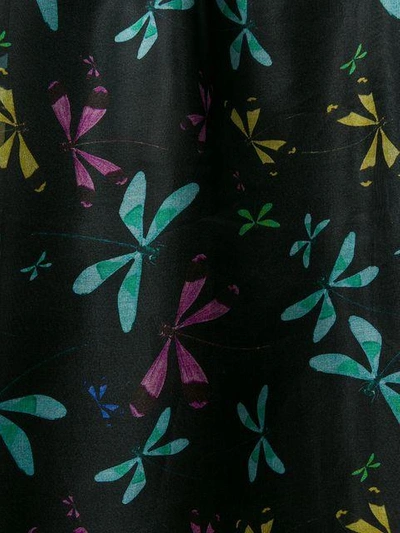 Shop Rochas Butterfly Print Full Skirt - Black