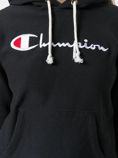 Shop Champion Reverse Weave Hoodie In Black