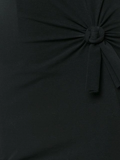 Shop Helmut Lang Knot Detail Skirt In Black