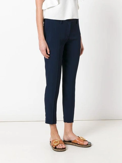 Shop N°21 Cropped Trousers In Blue
