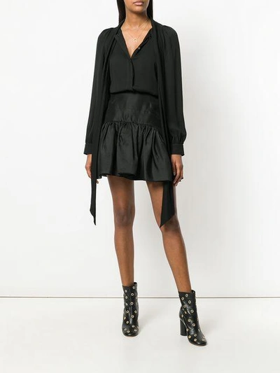 Shop Antonio Berardi Flared Mini Skirt In Black