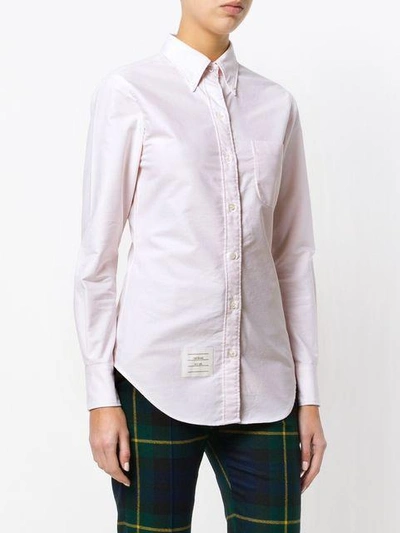 Shop Thom Browne Classic Button-down Collar Shirt In Pink