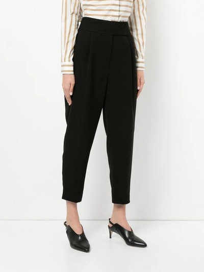 Shop Cyclas High Rise Cropped Pants In Black