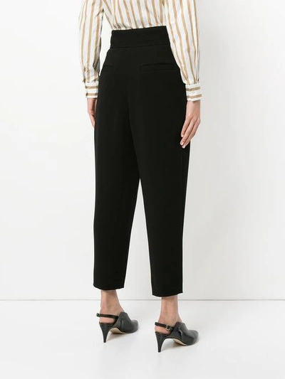 Shop Cyclas High Rise Cropped Pants In Black