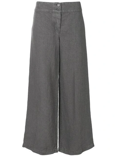 Shop Aspesi Wide-leg Cropped Trousers In Grey