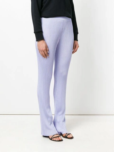 Shop Emilio Pucci Ribbed Knit Trousers
