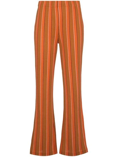 Shop Simon Miller Cyren Striped Trousers - Yellow