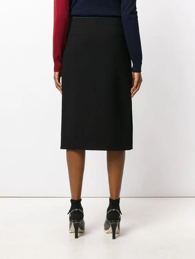 Shop Marni Stitch Detail Skirt In Black