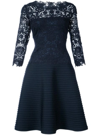 Shop Tadashi Shoji Lace Embroidered Flared Dress