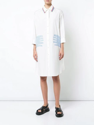 Shop Tsumori Chisato Appliqué Hands Shirt Dress