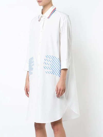Shop Tsumori Chisato Appliqué Hands Shirt Dress
