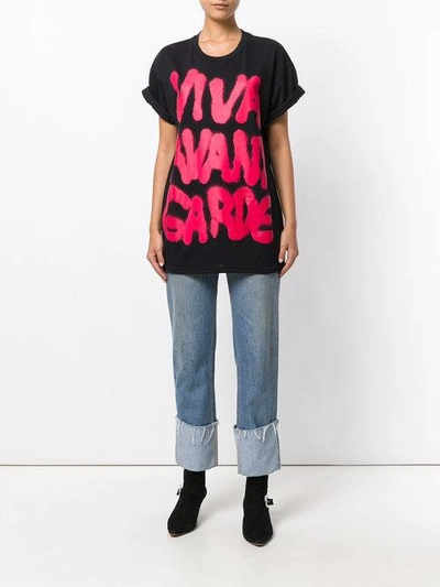 Shop Jeremy Scott Viva Avant T-shirt - Black