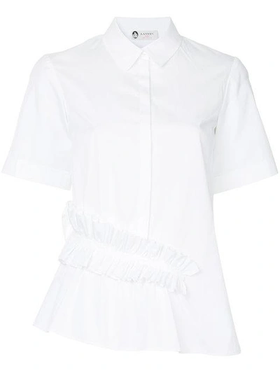 Shop Lanvin Ruffle Detail Shirt In White