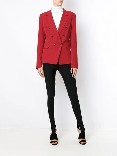 Shop Tufi Duek Double Breasted Blazer - Red