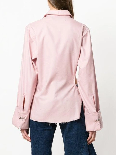 Shop Marques' Almeida Marques'almeida Cut-out Detail Shirt - Pink & Purple