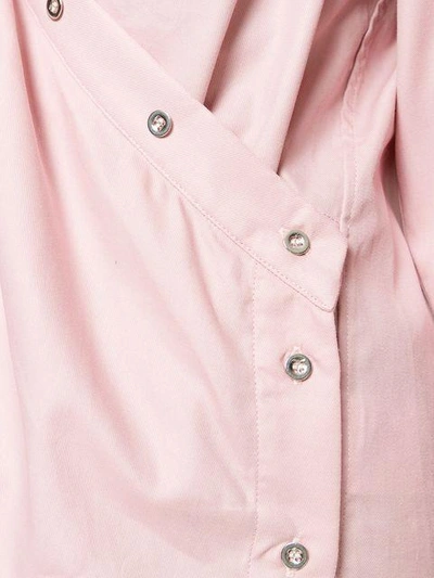 Shop Marques' Almeida Marques'almeida Cut-out Detail Shirt - Pink & Purple